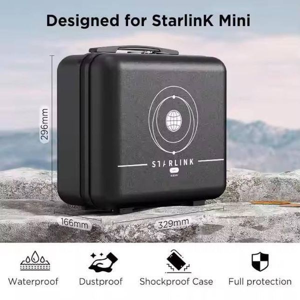 Портативний захисний кейс для Starlink Mini з водонепроникним покриттям case-starlink-mini-2003 фото