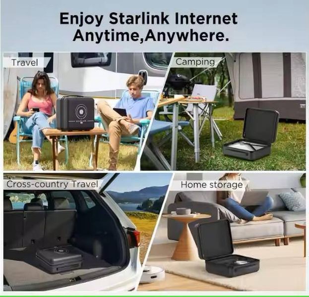 Портативний захисний кейс для Starlink Mini з водонепроникним покриттям case-starlink-mini-2003 фото
